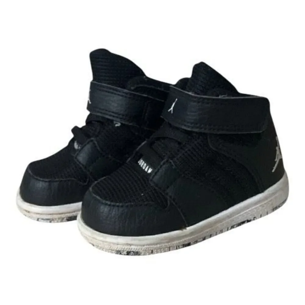 Nike Air Jordan Flight Toddlers Basketball Athletic Shoes 4C Black 828244-010